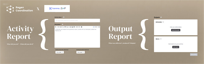 Regen Coordiantion - Activity & Output reporting